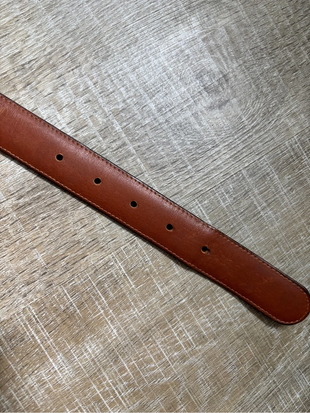 Coach Men's Brown Leather Dress Belt 32 Solid Brass Buckle Classic Luxury Office